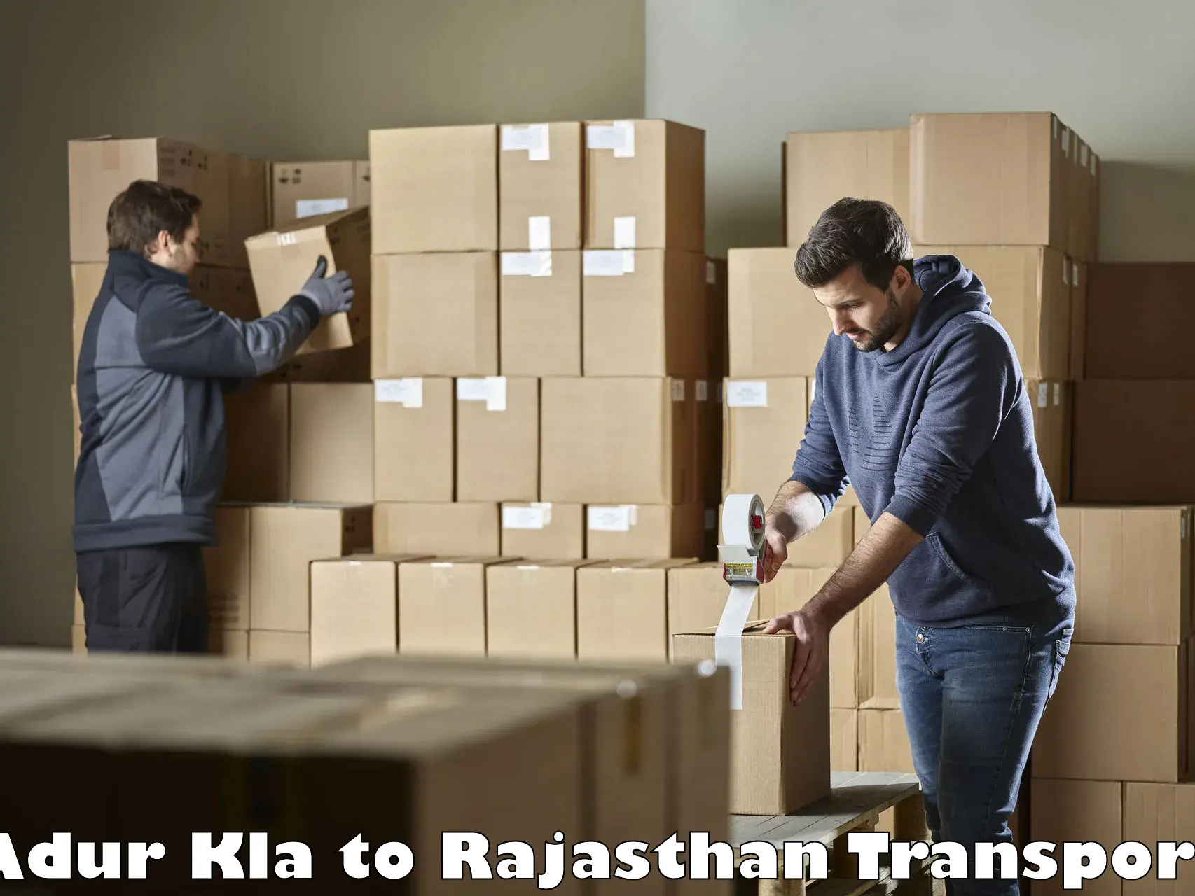 Land transport services Adur Kla to Rajasthan