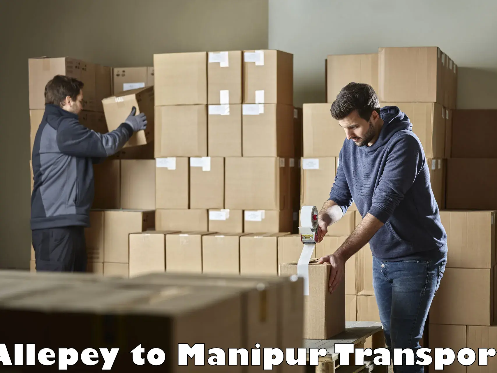Online transport service Allepey to Manipur