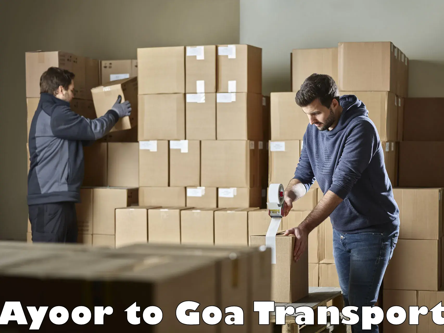 Luggage transport services Ayoor to IIT Goa