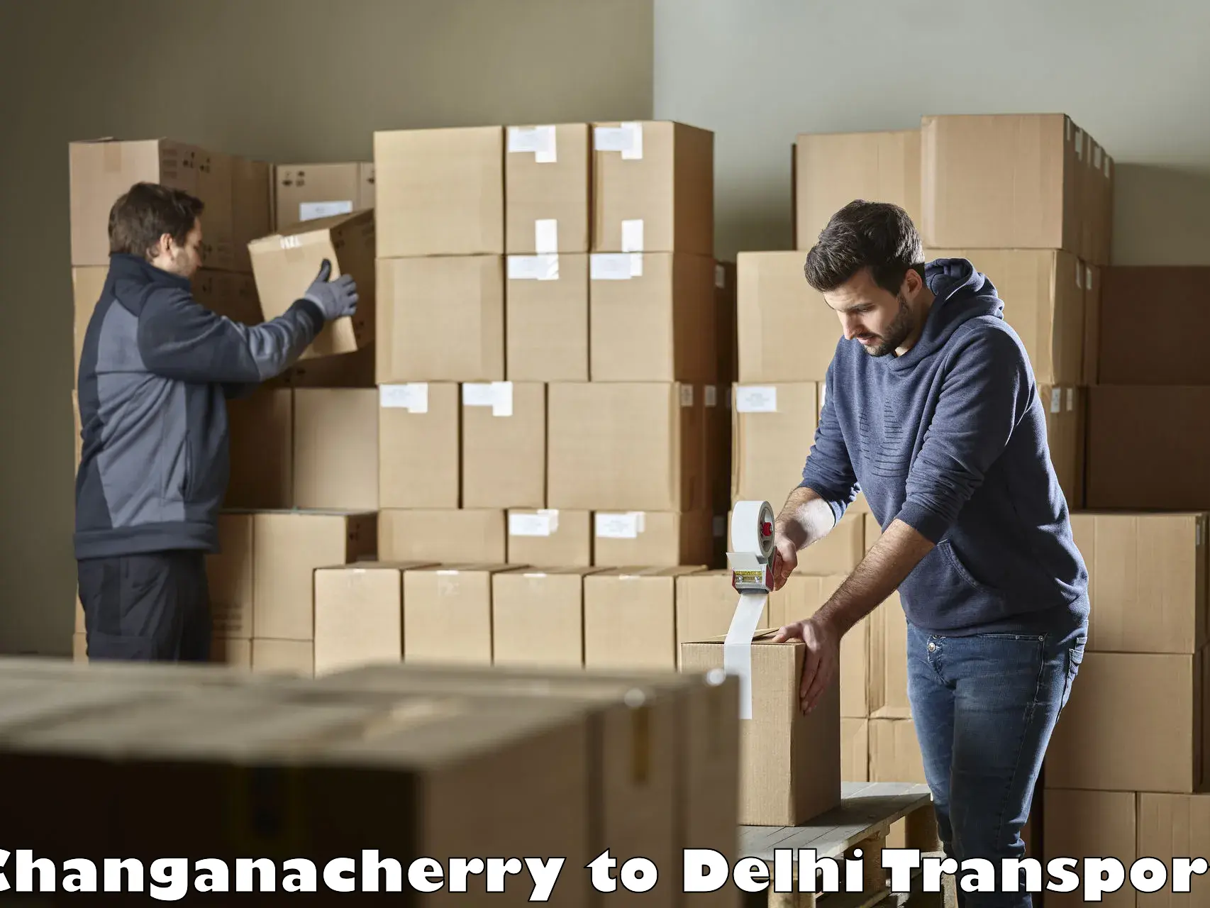 Bike transport service Changanacherry to East Delhi