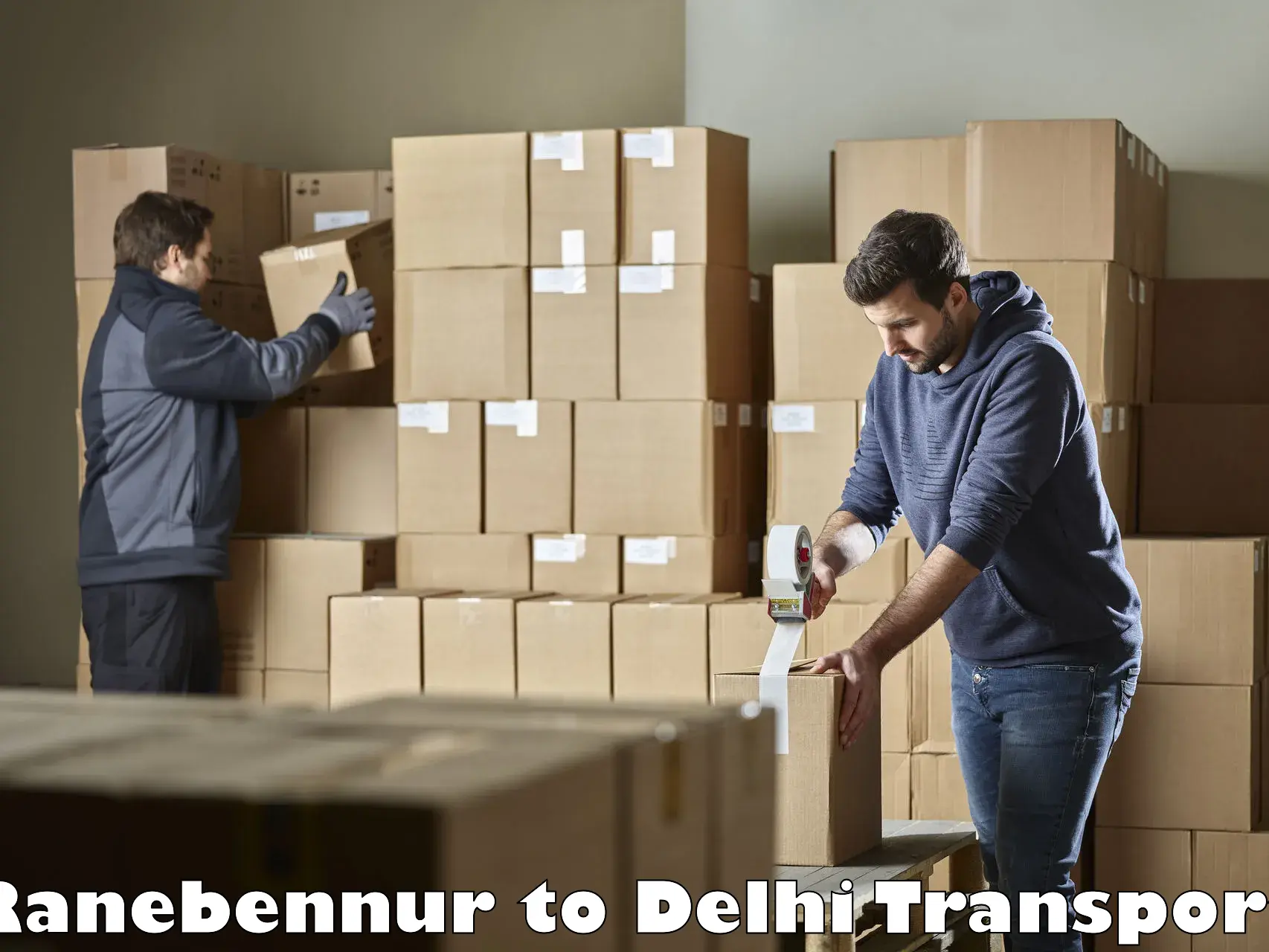 Online transport service Ranebennur to Delhi