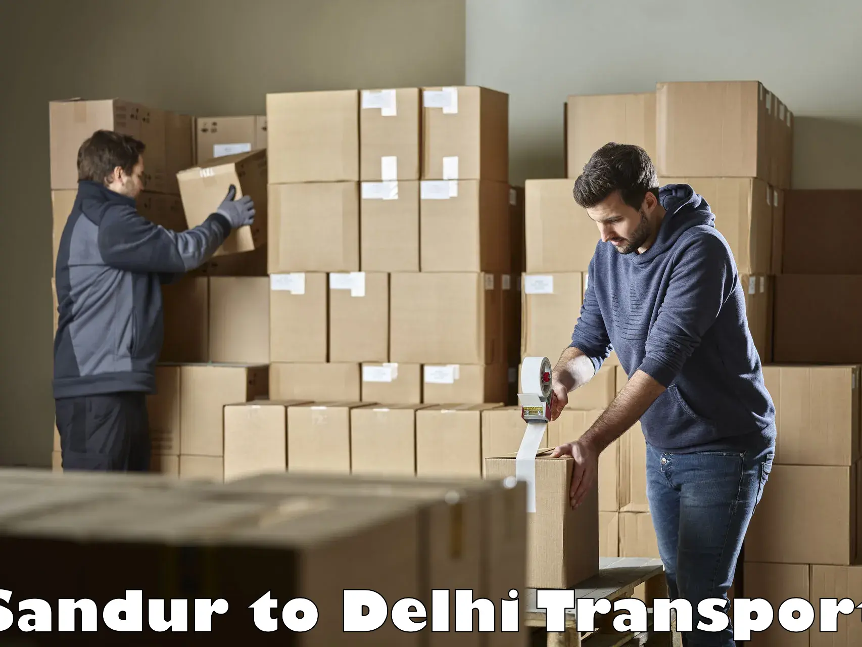 Goods delivery service Sandur to Indraprastha