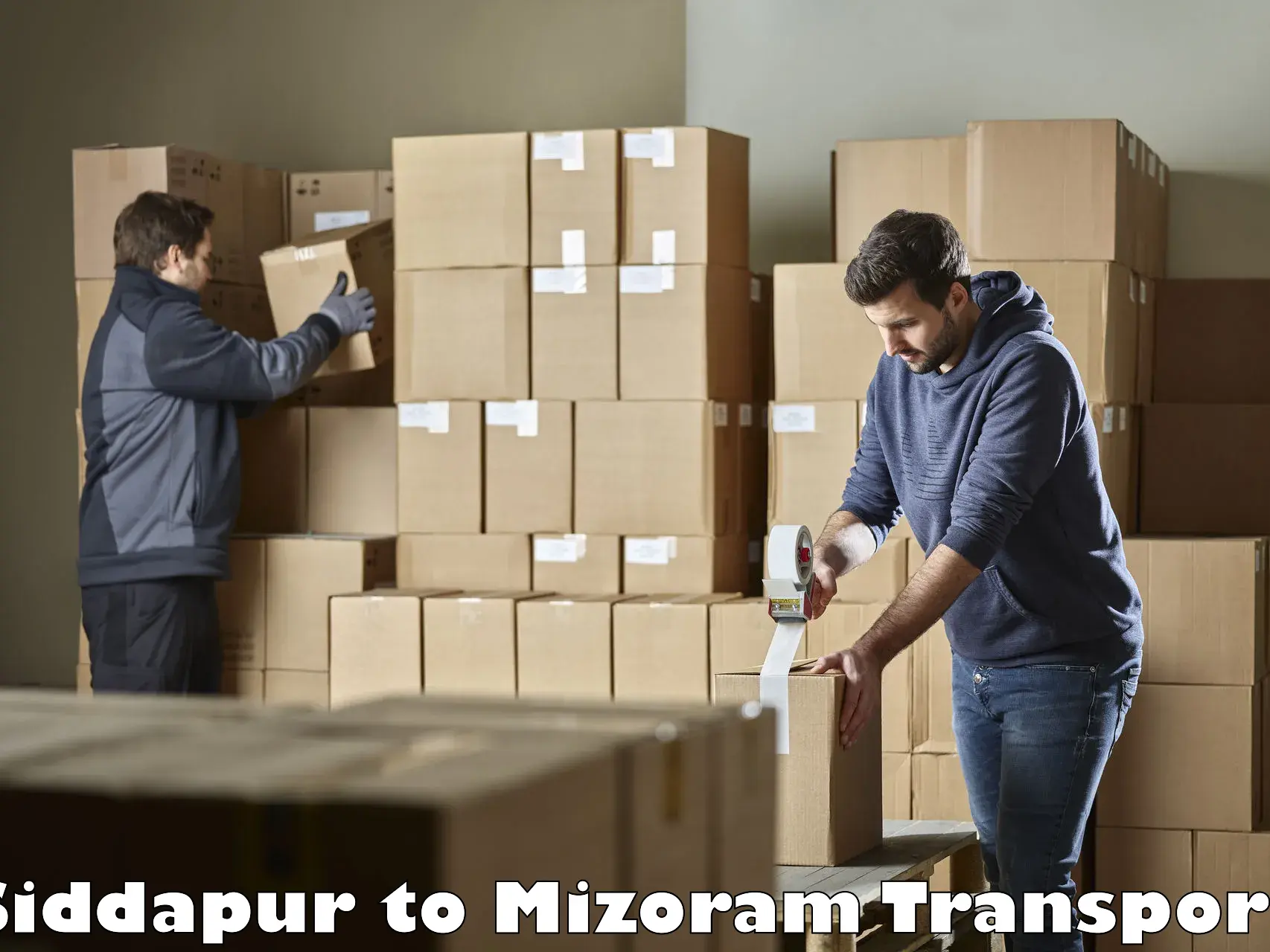 Intercity goods transport Siddapur to Mizoram University Aizawl