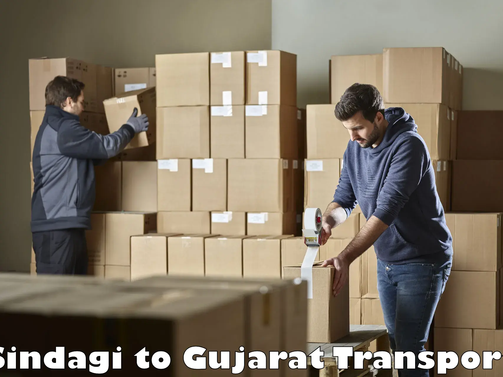 Road transport online services Sindagi to Kalol Gujarat