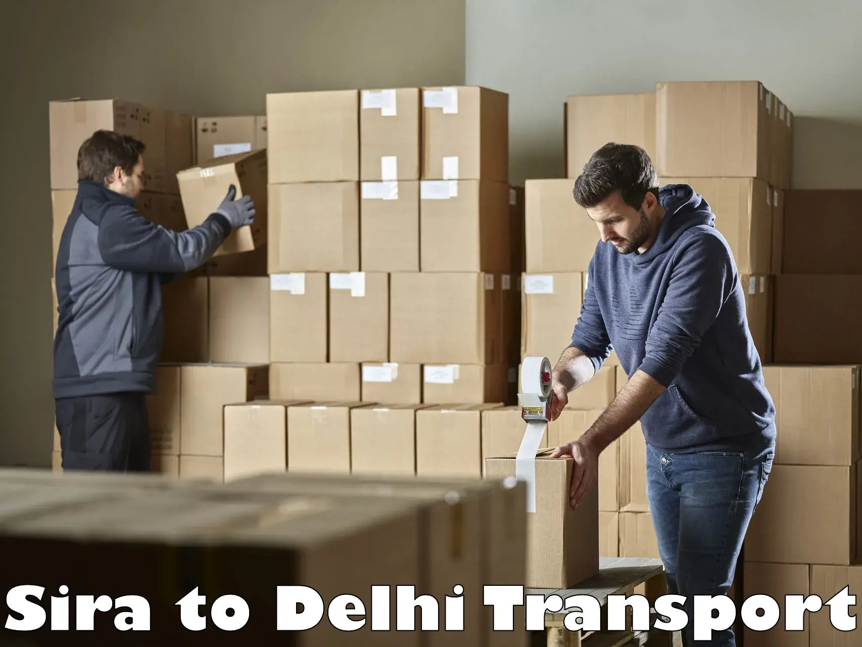 Daily parcel service transport Sira to Indraprastha