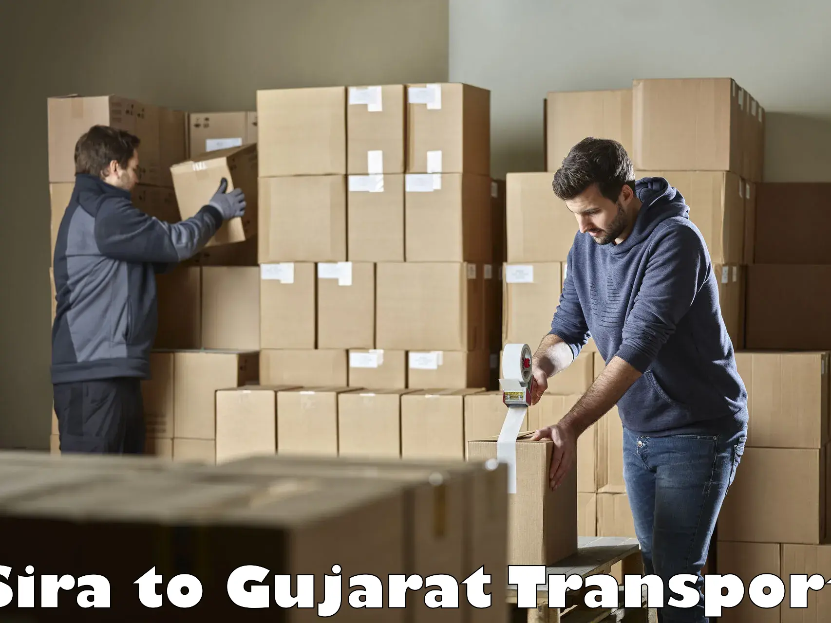 Lorry transport service Sira to Bhavnagar