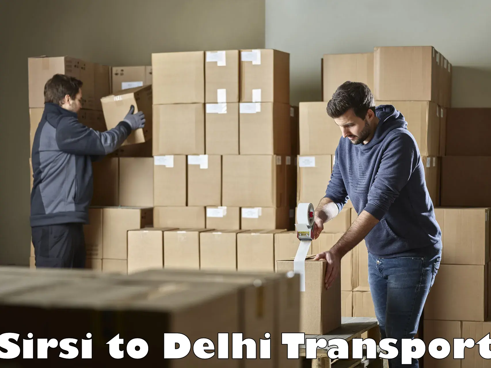 Container transportation services Sirsi to Guru Gobind Singh Indraprastha University New Delhi