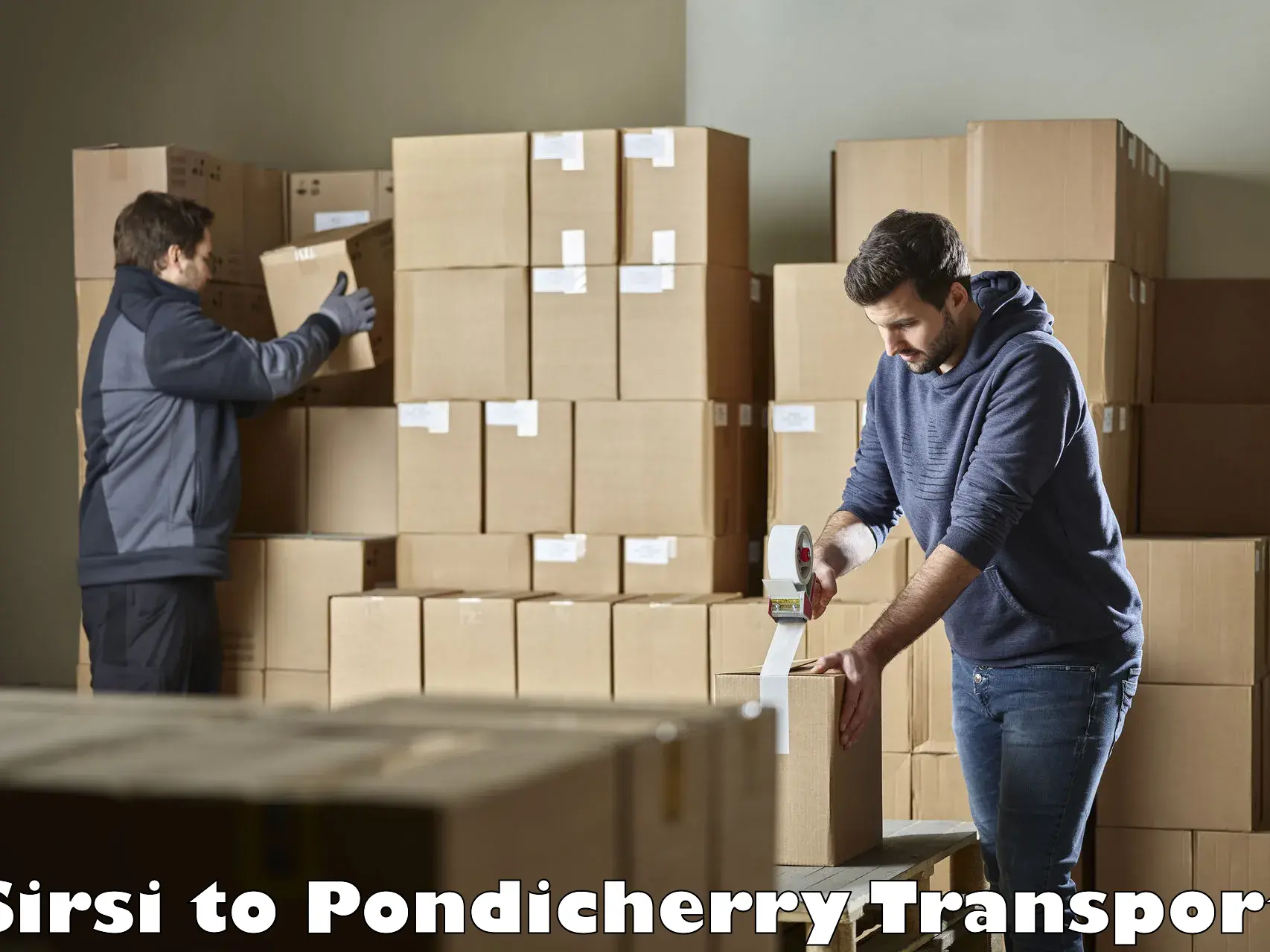 Express transport services Sirsi to Pondicherry