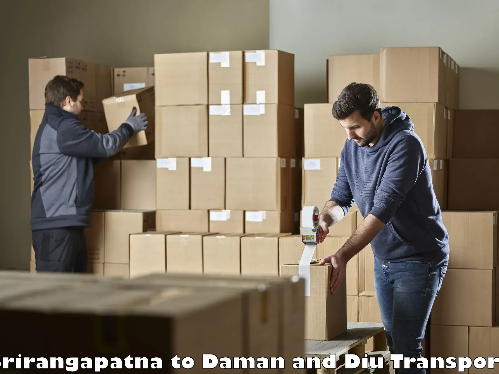 Truck transport companies in India in Srirangapatna to Daman