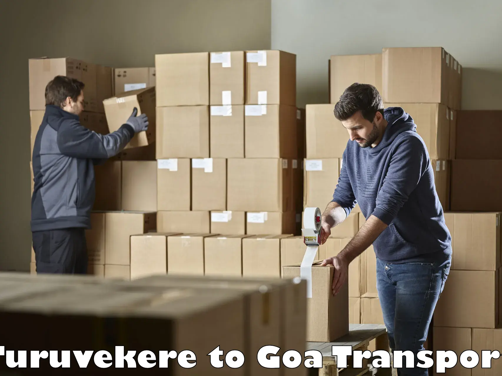 Two wheeler transport services Turuvekere to Goa