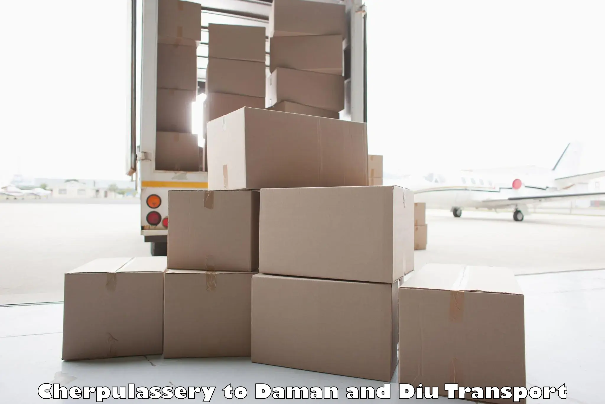 Two wheeler transport services in Cherpulassery to Daman and Diu