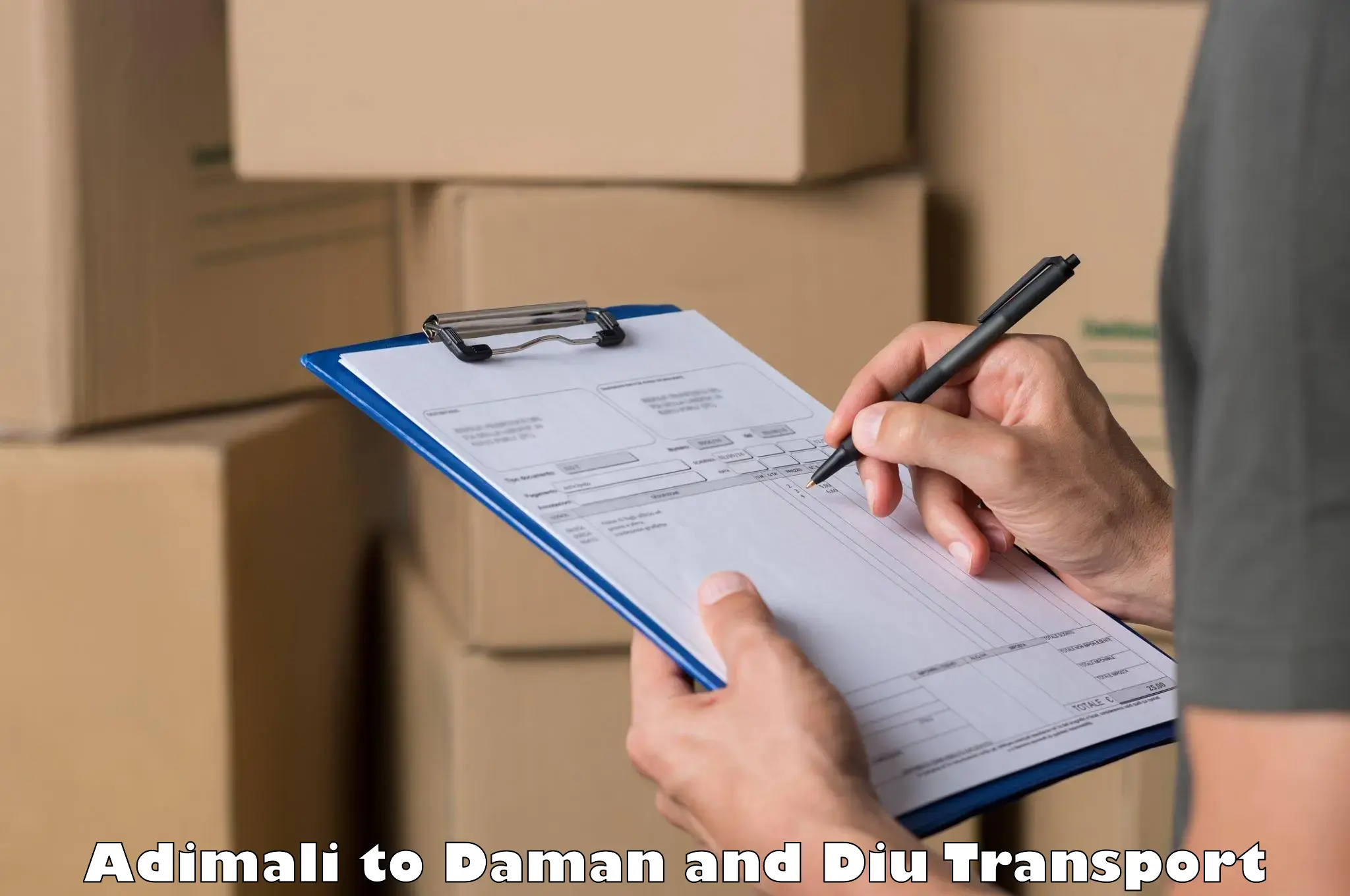 Transport shared services Adimali to Daman and Diu