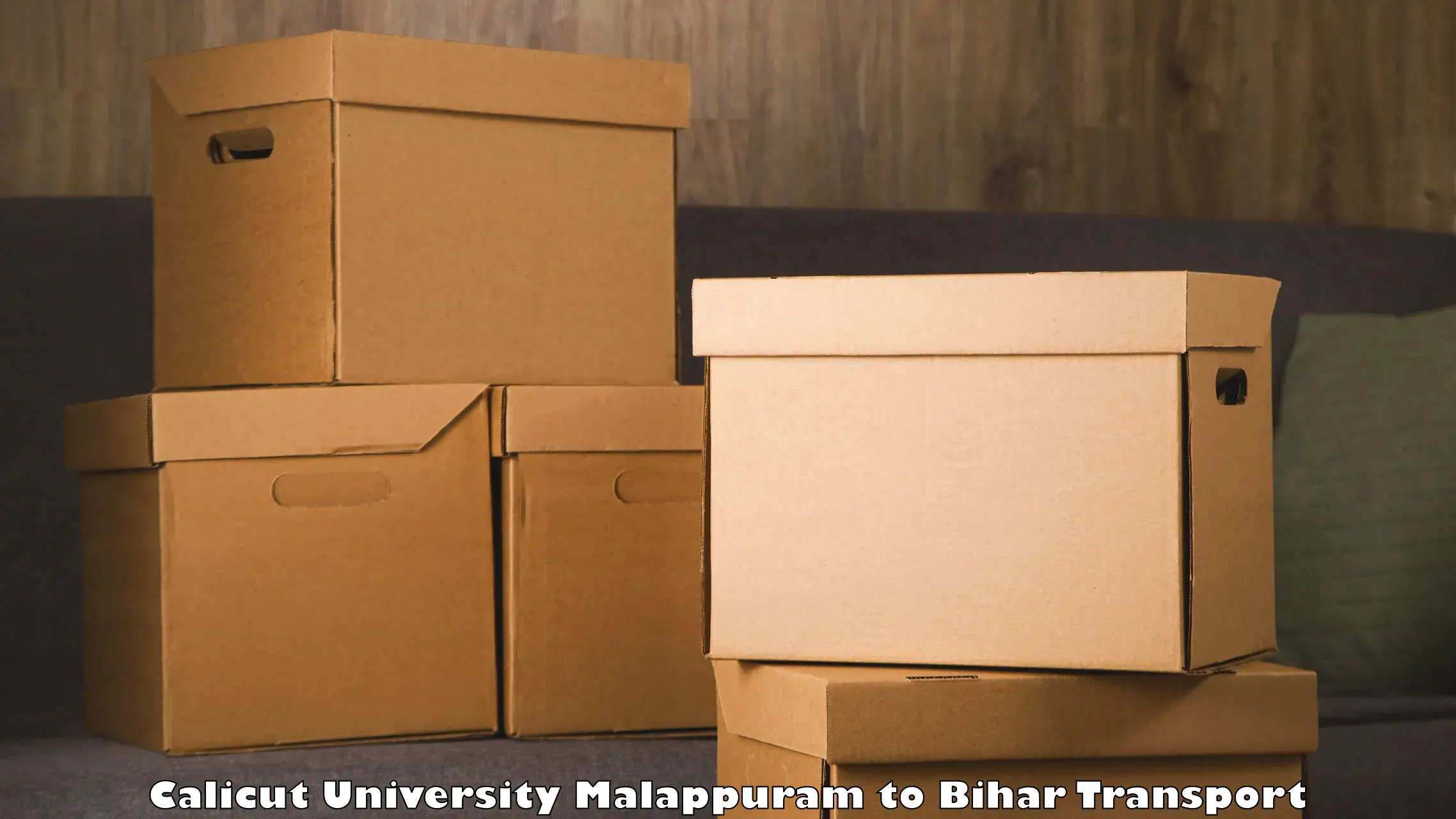 Container transport service Calicut University Malappuram to Bihar