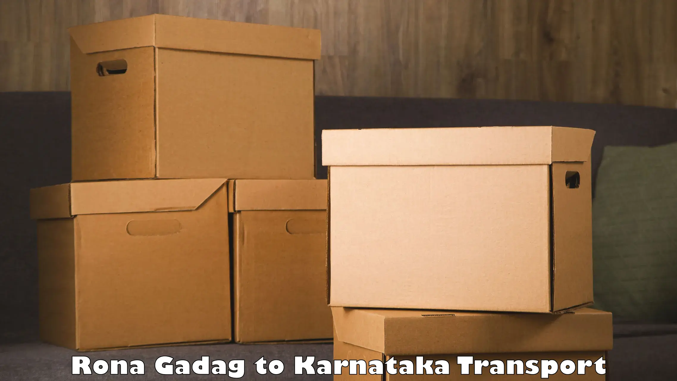 Two wheeler parcel service Rona Gadag to Mallapur