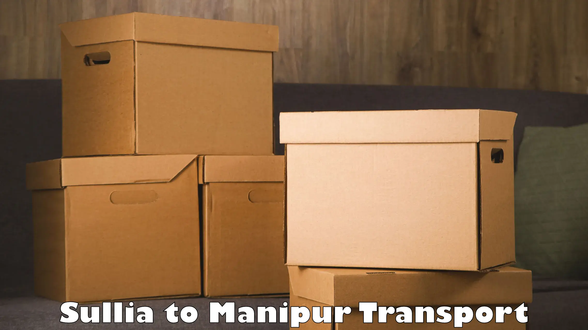 Two wheeler transport services Sullia to Manipur