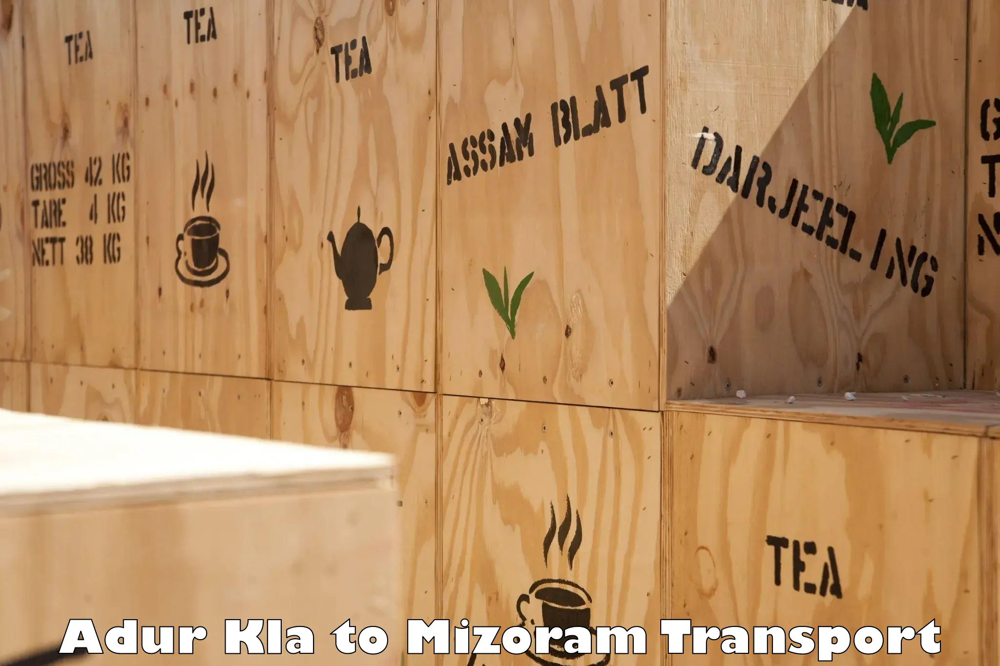 Goods transport services Adur Kla to Mizoram University Aizawl