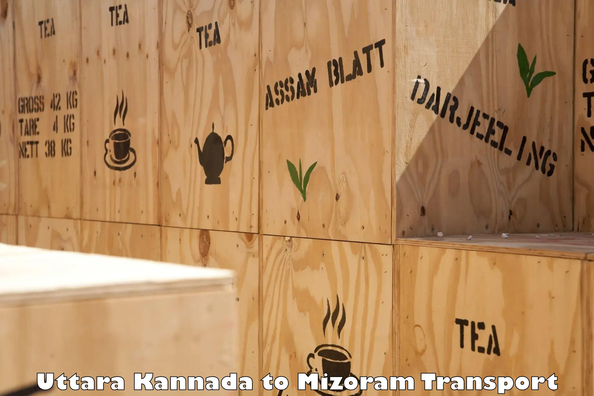 Two wheeler parcel service Uttara Kannada to Aizawl